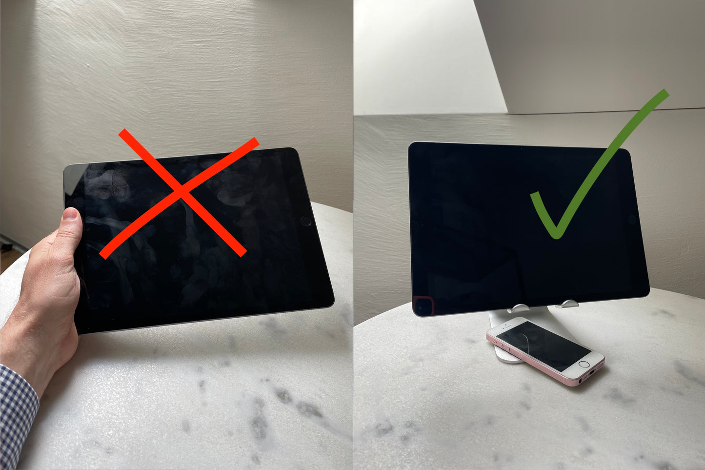 Support d'éloignement téléphone/tablette