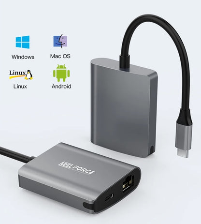 Adaptateur Internet filaire 1 Gbps USB-C 100W